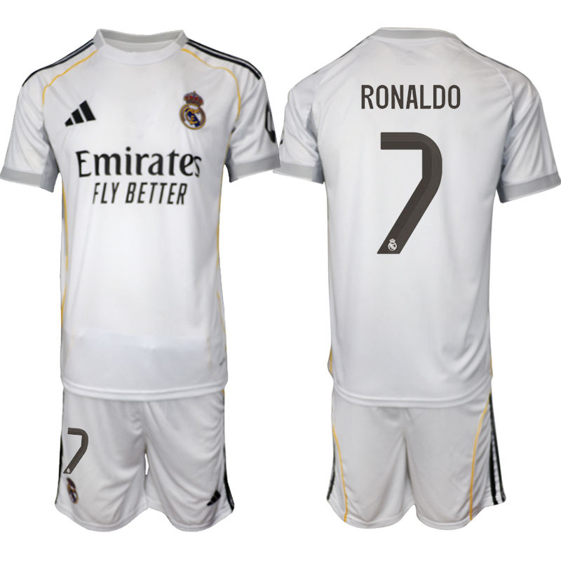 Men 2025-2026 Club Real Madrid home white #7 Soccer Jersey 02